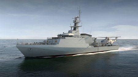 The Northern Echo: A Batch 2 Offshore Patrol Vessel of the kind UK Docks will service.