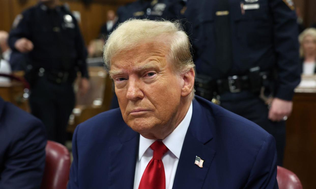 <span>Donald Trump in court in Manhattan on Thursday.</span><span>Photograph: Spencer Platt/Getty Images</span>