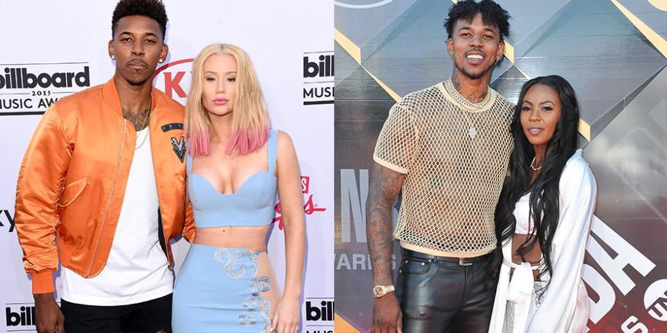 <p>Iggy Azalea had her suspicions that her fiancé, Nick Young, was cheating on her, and they were confirmed when she caught Young bringing other women into their <a href="https://www.cbsnews.com/news/iggy-azalea-says-she-caught-ex-fiance-nick-young-cheating-in-their-home/" rel="nofollow noopener" target="_blank" data-ylk="slk:home by video surveillance;elm:context_link;itc:0;sec:content-canvas" class="link ">home by video surveillance</a>. The straw that broke the rumor's back was when it was reported that Young was expecting a second child with his ex-girlfriend, Keonna Green (the two were already parents to four-year-old Nick Young Jr.). The couple called off their engagement in 2016. </p><p>Young and Green <a href="https://people.com/parents/nick-young-welcomes-daughter-navi-keonna-green/" rel="nofollow noopener" target="_blank" data-ylk="slk:welcomed a daughter, Navi Young;elm:context_link;itc:0;sec:content-canvas" class="link ">welcomed a daughter, Navi Young</a>, later that year. In 2019, the NBA star <a href="https://www.cnn.com/2019/12/25/us/nick-young-engagement-trnd/index.html" rel="nofollow noopener" target="_blank" data-ylk="slk:popped the question;elm:context_link;itc:0;sec:content-canvas" class="link ">popped the question</a> to his high school sweetheart on Christmas morning. </p>