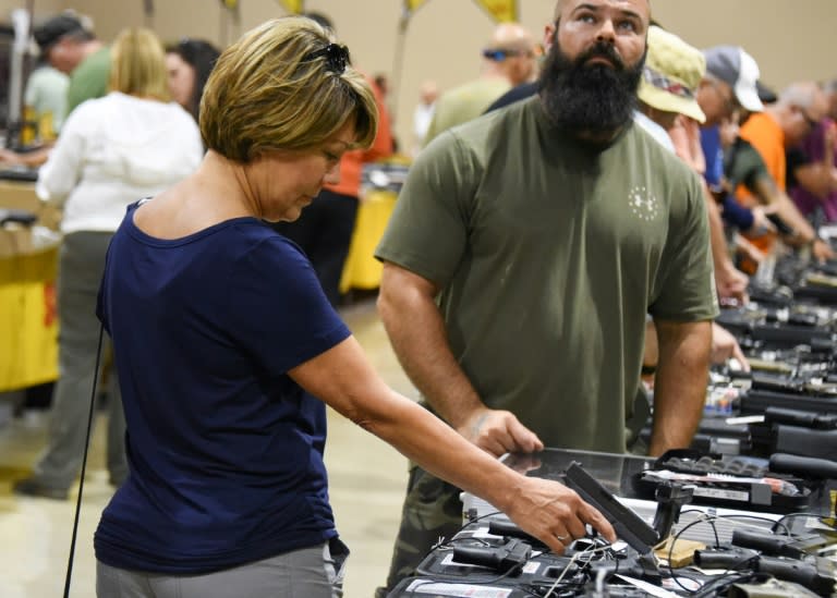 A wide variety of weapons, including knives and stun guns, were on offer