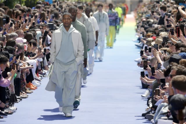 A model walks the runway during the Louis Vuitton Menswear Spring/Summer  2018 show as part