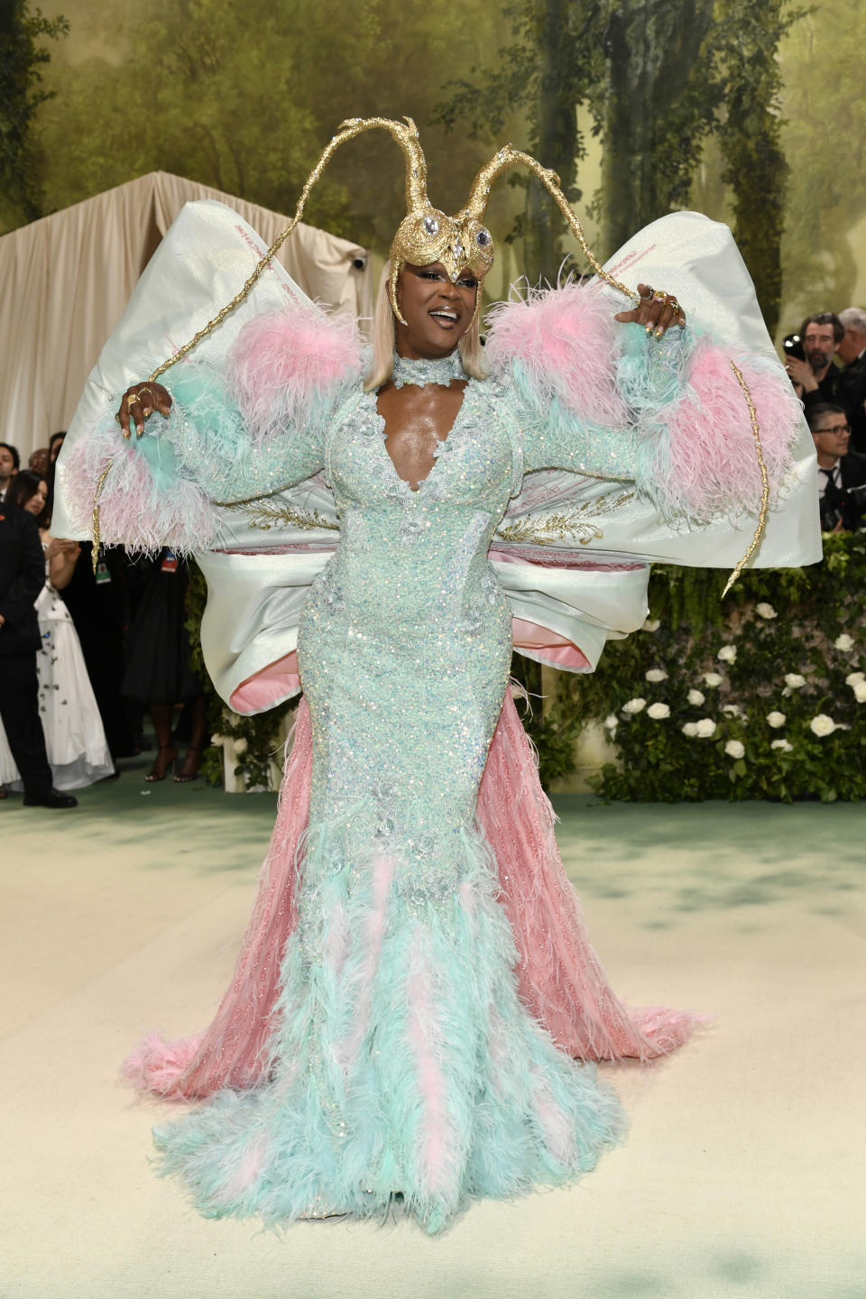 J. Harrison Ghee attends The Metropolitan Museum of Art's Costume Institute benefit gala celebrating the opening of the "Sleeping Beauties: Reawakening Fashion" exhibition on Monday, May 6, 2024, in New York. (Photo by Evan Agostini/Invision/AP)