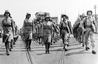 <p>Fourth of July Parade during World War II in New Rochelle, N.Y., 1943. (Photo by Tony Vaccaro/Getty Images) </p>