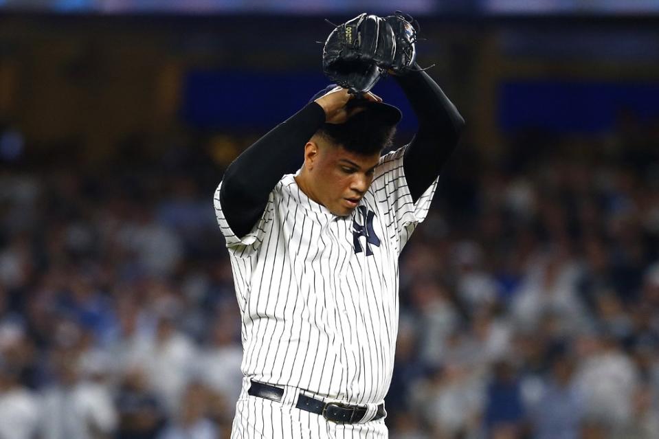 昔日洋基鐵牛畢坦西斯（Dellin Betances）驚傳退休。法新社