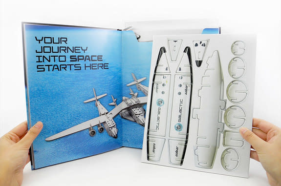 "Make Your Own SpaceShipTwo," one of seven new titles under a new partnership between Virgin Galactic and DK, includes pop-out parts to build a model of the commercial spacecraft.