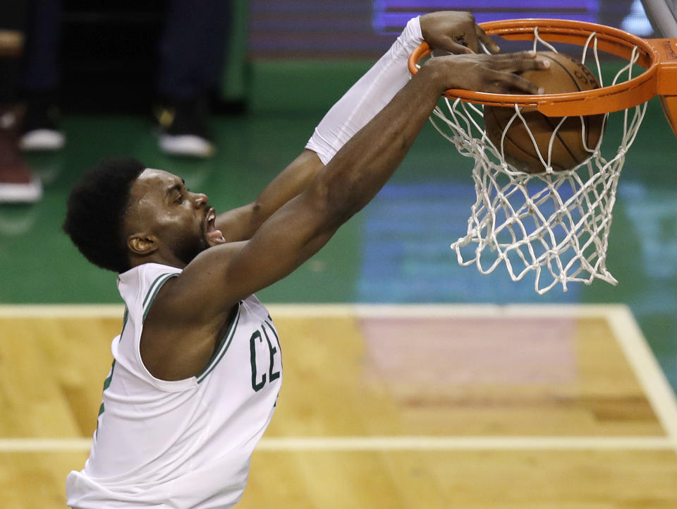 Jaylen Brown and the Celtics game up one win short of the NBA Finals last season. He's confident they'll finish the job this time around. (AP)