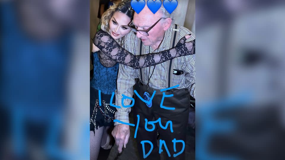 Madonna posts photo with her father Silvio on her Instagram Story. - Madonna/Instagram