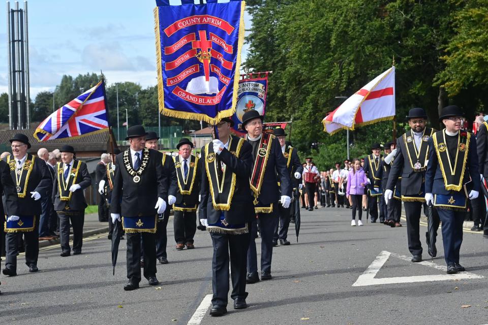 On parade in Lisburn. (Photo: Colm Lenaghan/Pacemaker)