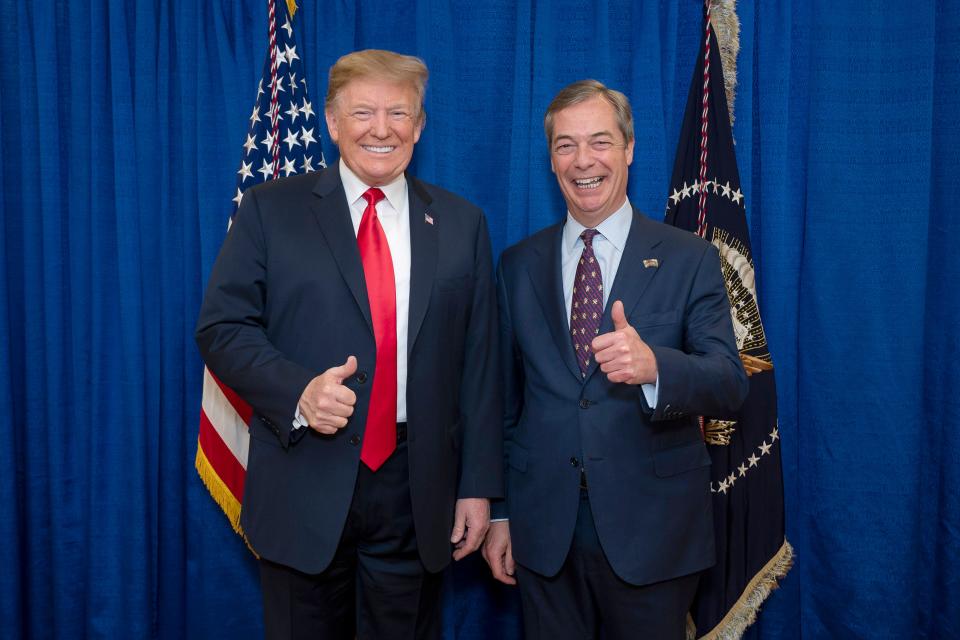 Reform UK leader Nigel Farage with former US president Donald Trump (PA Media)