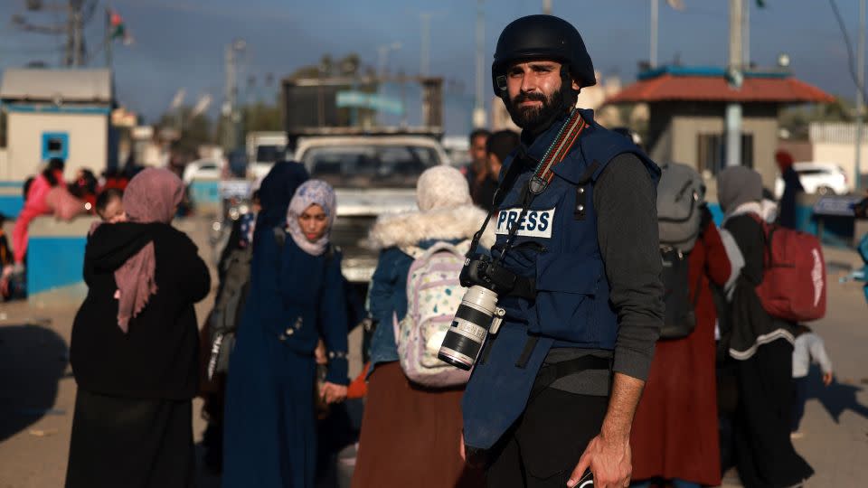 Palestinian photojournalist Motaz Azaiza, written about by writer Yasmeen Serhan, gained millions of followers for his documenting of the events unfolding in Gaza. - Mohammed Abed/AFP/Getty Images