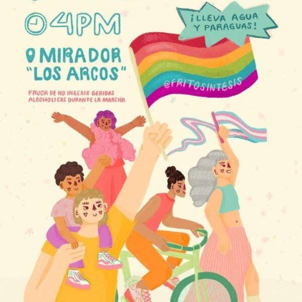 Cartel oficial de la Marcha del Orgullo LGBT+ Querétaro 2023