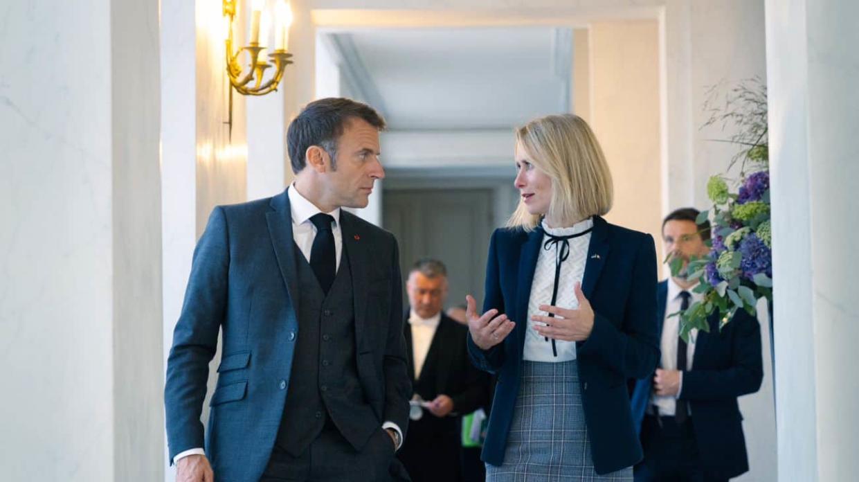 Emmanuel Macron and Kaja Kallas, photo from X (Twiiter) Kaja Kallas