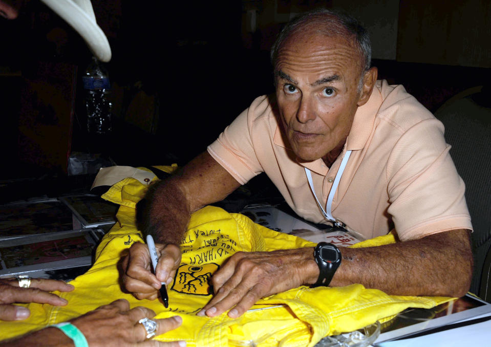 BURBANK, CA - OCTOBER 06:  Actor John Saxon  participates in The Hollywood Show held at Burbank Airport Marriott Hotel &amp; Convention Center on October 6, 2012 in Burbank, California.  (Photo by Albert L. Ortega/Getty Images)