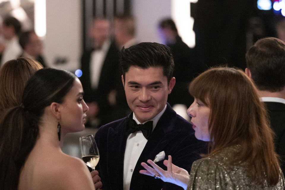 Actor Henry Golding attends the Ralph Lauren runaway show during Fashion Week in New York, Saturday, Sept 7, 2019. (AP Photo/Jeenah Moon)