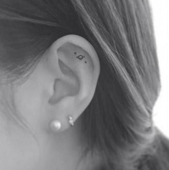 55 Excellent Mini Ear Tattoo Designs  Meanings Powerful Ideas 2019