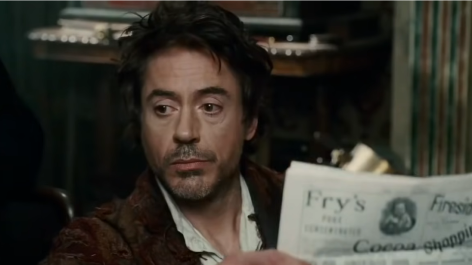 Robert Downey Jr. in Sherlock.