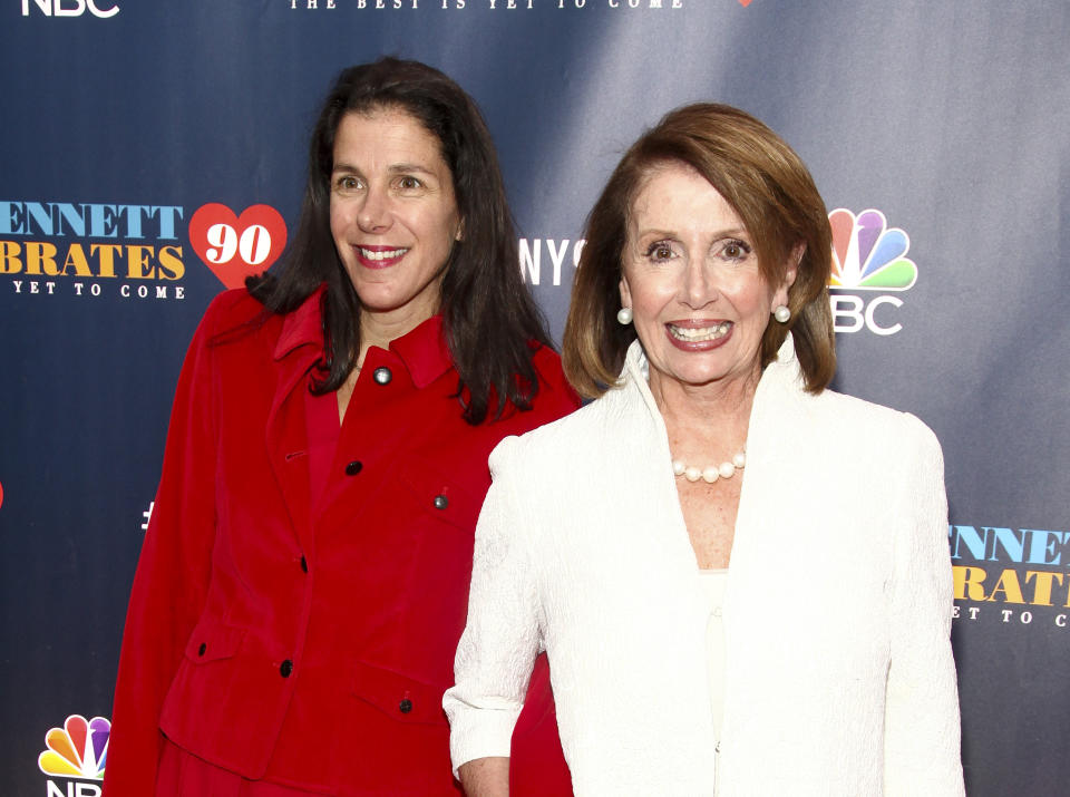 FILE - Filmmaker Alexandra Pelosi, left, and Nancy Pelosi, right, attend "Tony Bennett Celebrates 90: The Best Is Yet to Come" in New York on Sept. 15, 2016. A documentary on House Speaker Nancy Pelosi’s life and groundbreaking political career, shot and edited by her daughter, will debut on HBO next month. Alexandra Pelosi’s “Pelosi in the House” will premiere on Dec. 13 and will include footage shot during the January 6 insurrection. (Photo by Andy Kropa/Invision/AP, File)