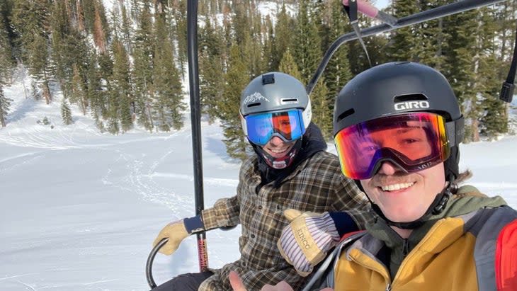 <span class="article__caption">Carefree skiers at Kirkwood, Tahoe, California</span> (Photo: Ted Benge)