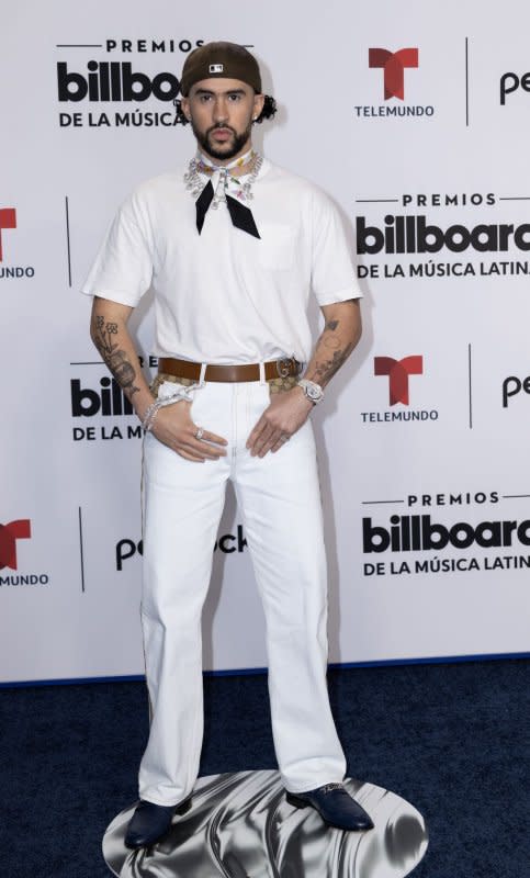 Bad Bunny will co-chair the Met Gala. File Photo by Gary I Rothstein/UPI