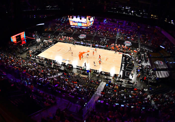 Las Vegas will host the WNBA All-Star Game again in 2023 after last hosting in 2021. (Stephen R. Sylvanie/USA TODAY Sports)