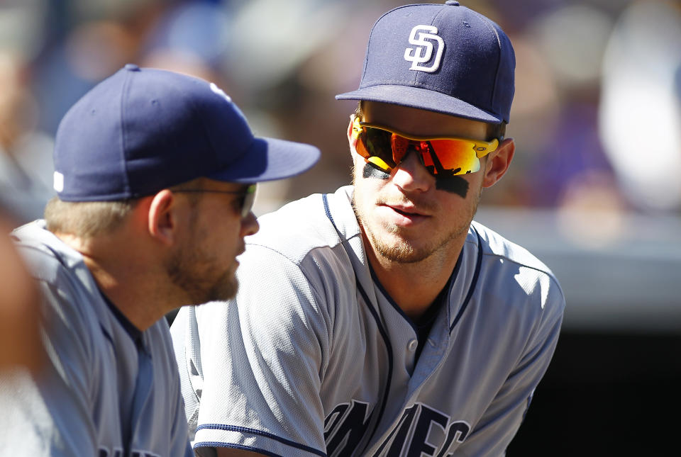 Wil Myers apologized on Monday after he was heard bashing San Diego Padres manager Andy Green on a live Fortnite stream last week. (Photo by Russell Lansford/Getty Images)