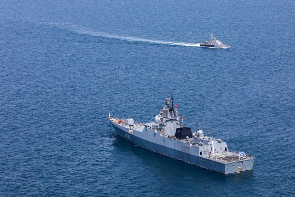 Iran China Russia navy warship exercise Indian Ocean