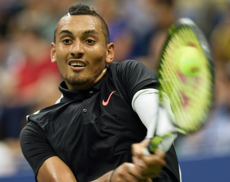 Nick Kyrgios of Australia, pictured on September 1, 2015, advanced to the second round of the Malaysian Open after scoring an easy victory over Colombian Santiago Giraldo