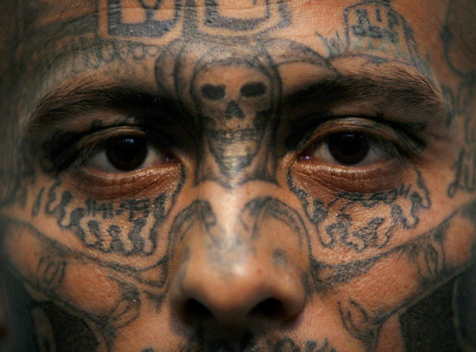 MS 13 member tattoo