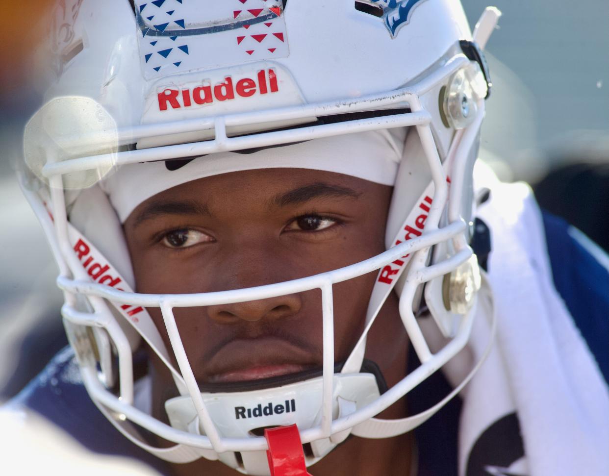 Chaminade Madonna wide receiver and 5-star Ohio State commit Jeremiah Smith competed in the FHSAA Class 1M state championship on Dec. 7, 2023, at Bragg Memorial Stadium.