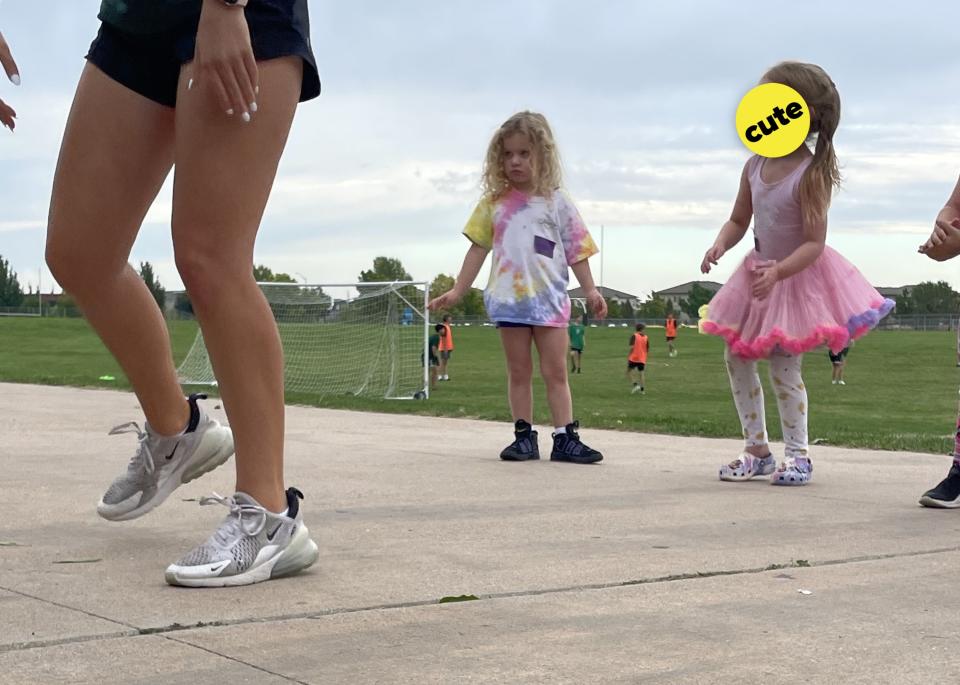 Author's daughter learning a dance