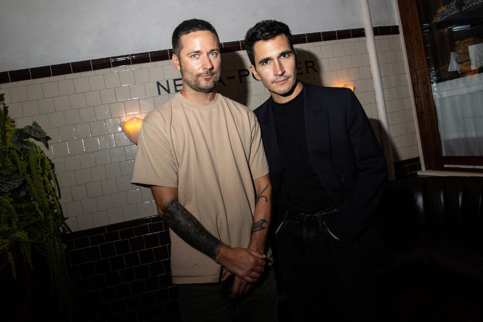Jack McCollough and Lazaro Hernandez at the Net-a-Porter New York Fashion Week Cocktail Party