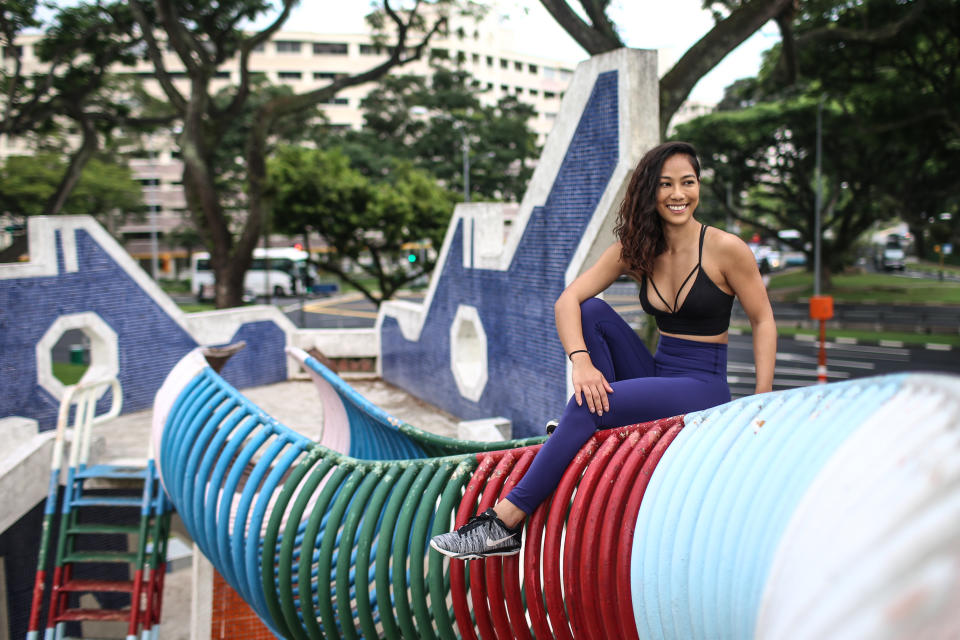 Jamie Victoria Guna is a professional fitness instructor. (PHOTO: Cheryl Tay)