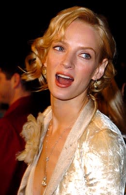 Uma Thurman at the LA premiere of Paramount's Paycheck