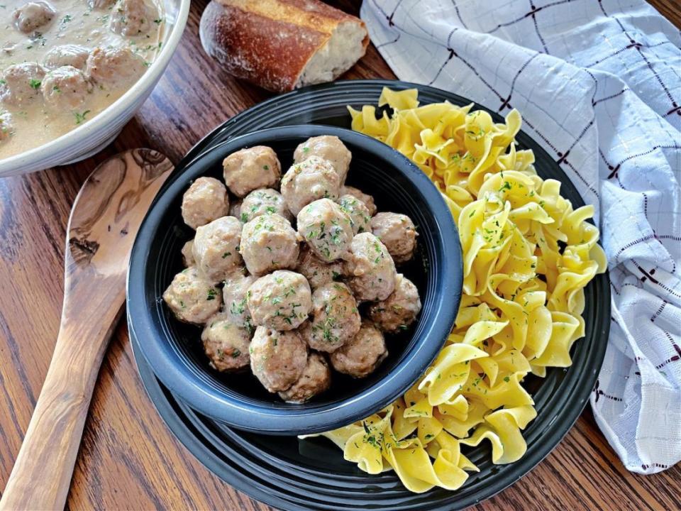 <p>Krista Marshall</p><p>The epitome of comfort food, easy enough for a weeknight.</p><p><strong>Get the recipe: <a href="https://parade.com/1345001/kristamarshall/swedish-meatballs-crockpot/" rel="nofollow noopener" target="_blank" data-ylk="slk:Crock Pot Swedish Meatballs;elm:context_link;itc:0;sec:content-canvas" class="link ">Crock Pot Swedish Meatballs</a></strong></p>