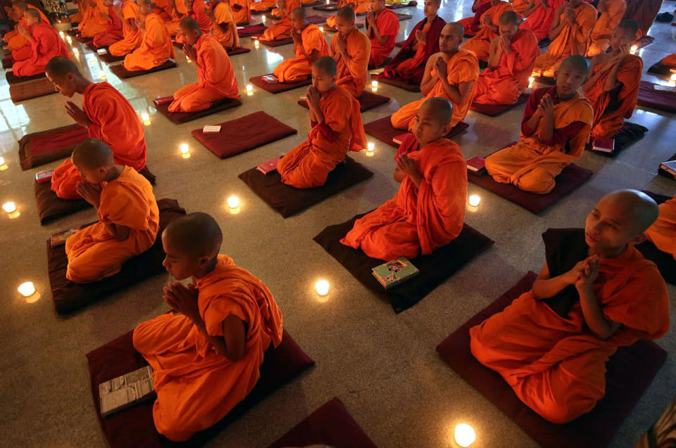 Tibetan Buddhist monks attend Guru Purnima prayer in Bangalore