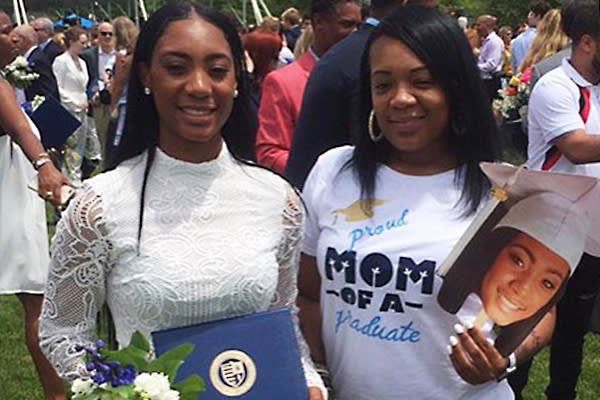 Mo'ne Davis and her mother, Lakeisha. (Photo courtesy of Davis family)