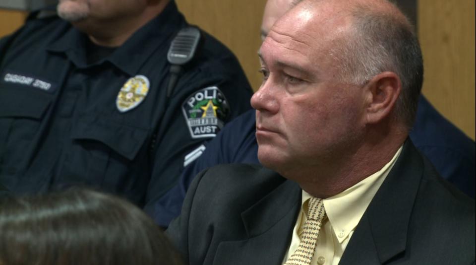 Detective Charles Kleinert sat in a Travis County Courtroom. (KXAN file photo)