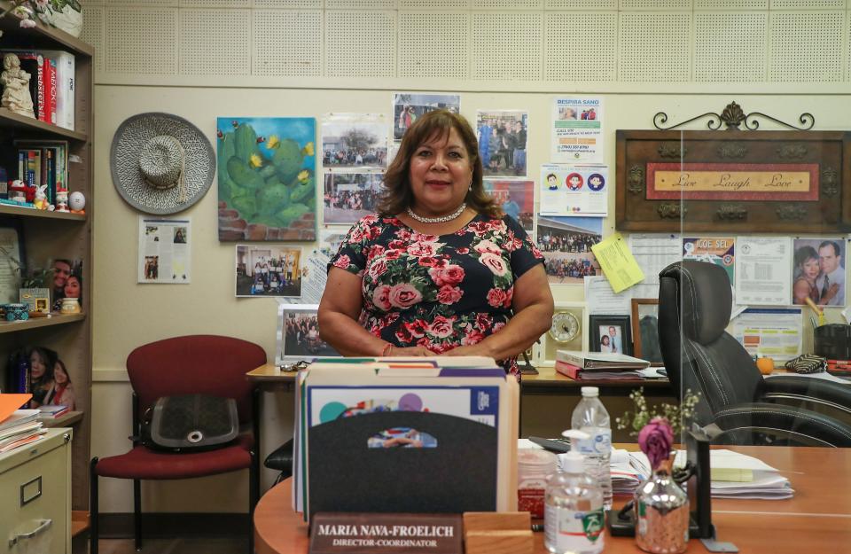 Maria Nava-Froelich is the mayor pro tem of Calipatria and works at the Calipatria Unified School District Campus.