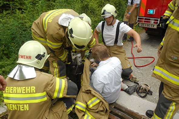 Man rescued by yodelling after getting stuck in cattle grid in Austria