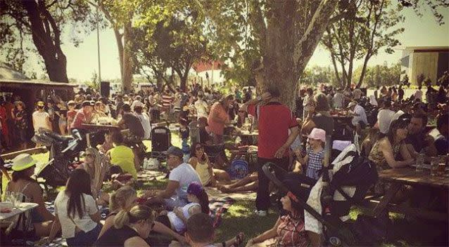 The packed outside area of Mandoon Estate. Image: Instagram