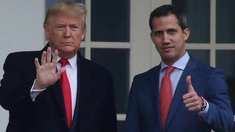 Donald Trump y Juan Guaidó.