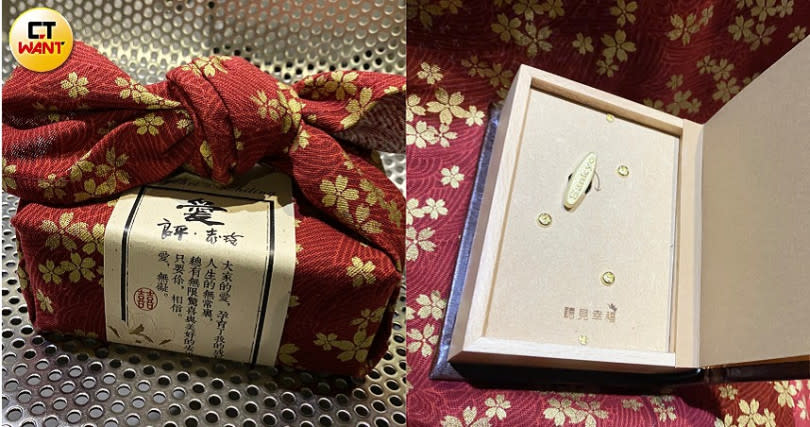 林志玲為賓客特製伴手禮音樂盒非常精緻。（攝影／彭子桓） 