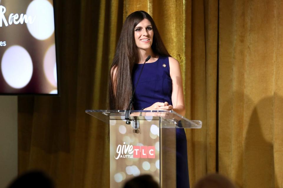 Danica Roem speaks onstage during TLC's Give A Little Awards 2019 on October 02, 2019 in New York City. (Getty Images  for TLC)