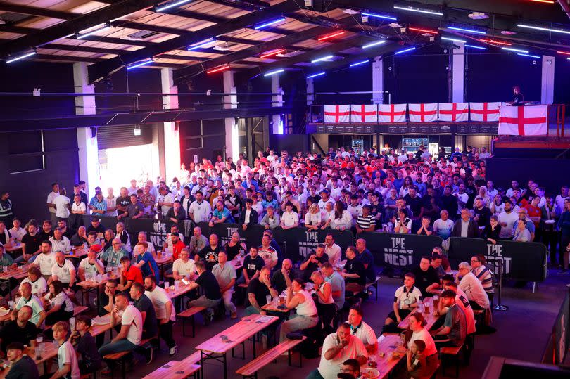 A general view inside The Nest as fans watch England's Euro 2024 match against Denmark