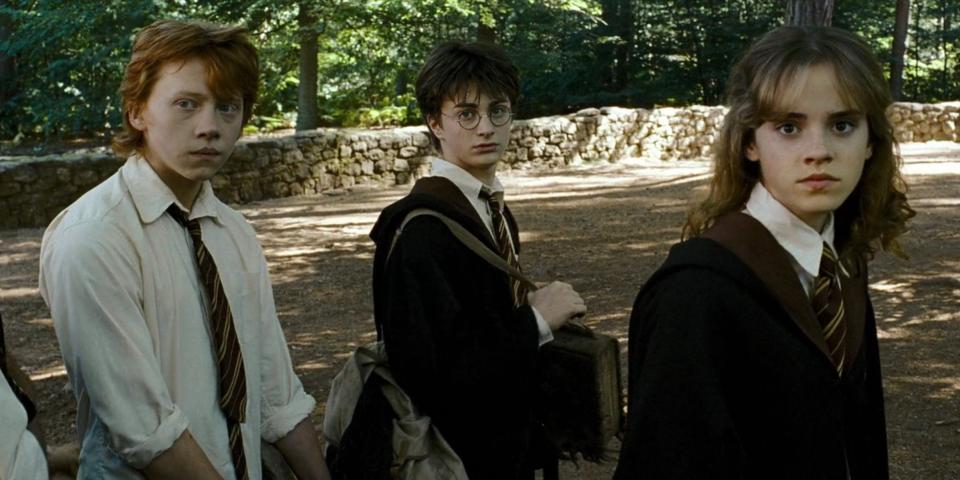 Rupert Grint, Daniel Radcliffe, and Emma Watson in "Harry Potter and the Prisoner of Azkaban."