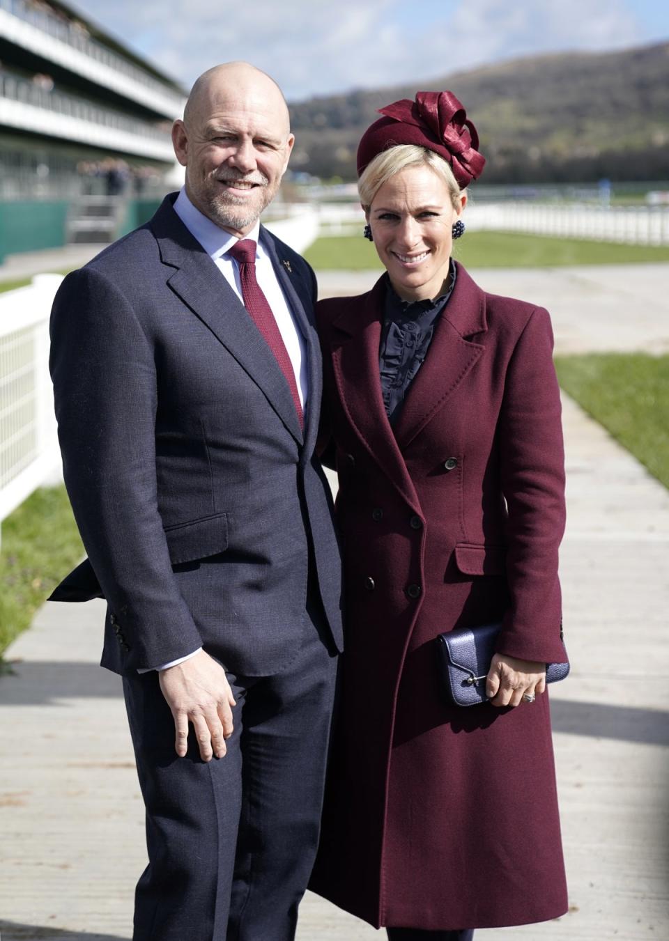 Zara and Mike Tindall visit the horseracing festival (PA)