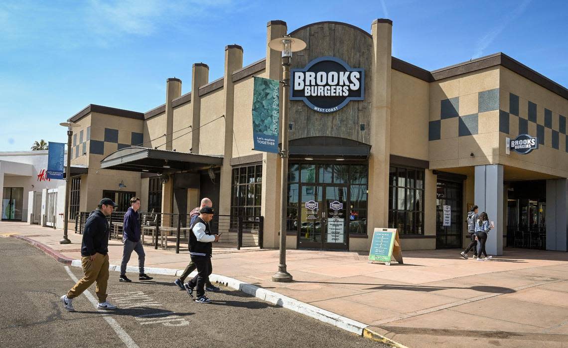 Brooks Burgers in River Park shopping center, which had been The Hangar, has closed and the space will now become a sushi restaurant, the shopping center says.