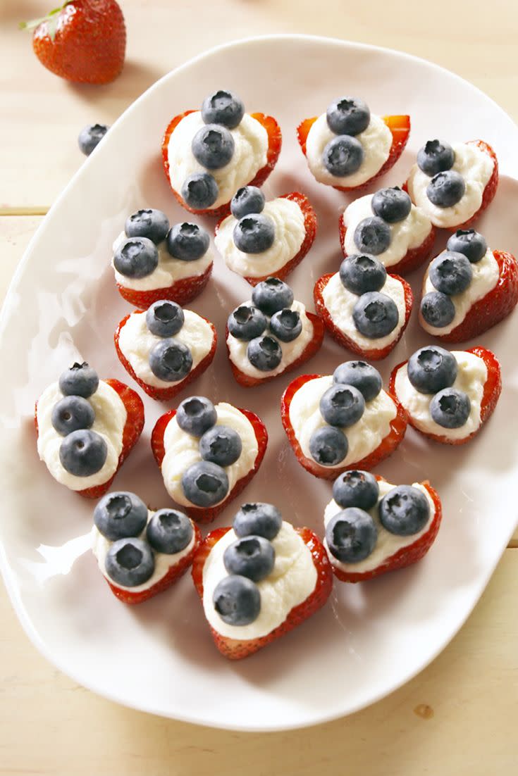 Red, White, & Blue Cheesecake Strawberries