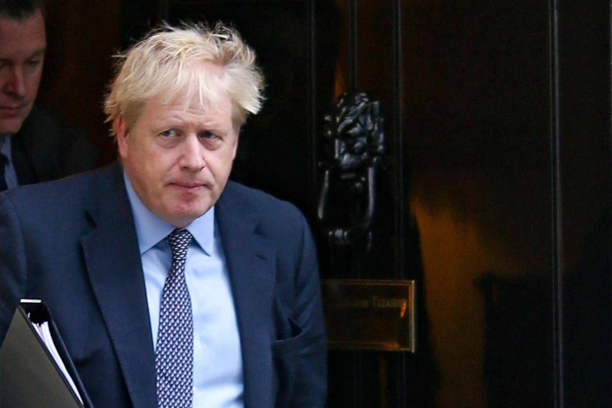 Prime Minister Boris Johnson leaves 10 Downing Street: AP