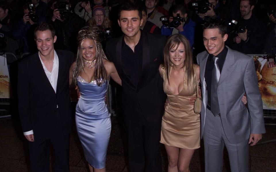 Campbell Danesh (centre) with fellow Pop Idol stars Gareth Gates and Will Young - Rob Bodman